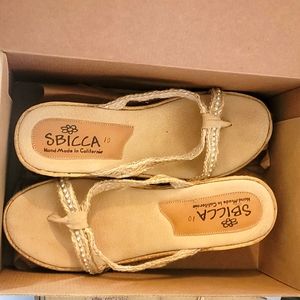 SBICCA Hand Made in California Wedge Shoes Size 10